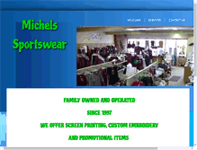 Tablet Screenshot of michelssportswear.com
